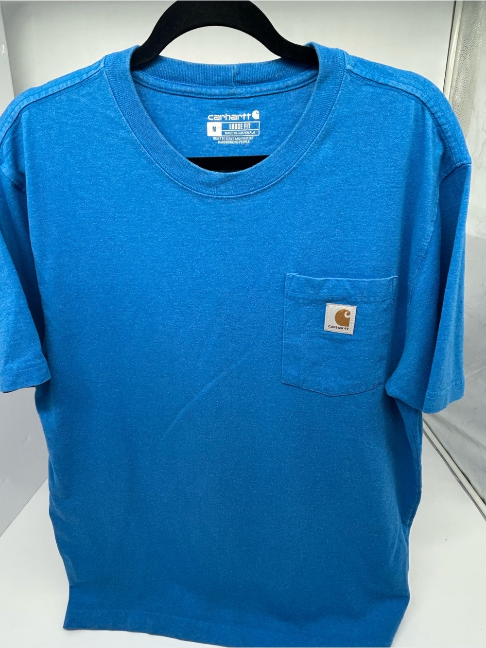 Carhartt Men's Blue Pocket T-Shirt Med
